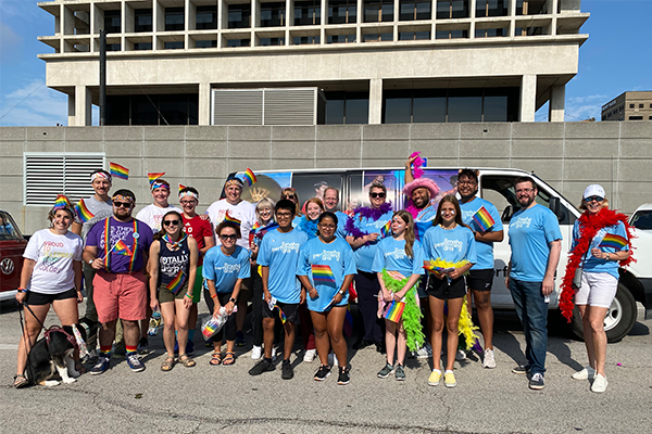 O-pa group photo at the Heartland PRIDE Parade