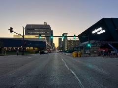 Steelhouse Omaha lights up its neon signage for the first time.