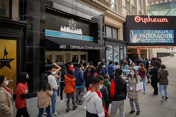 Students visit the Orpheum for the Student Matinee Series